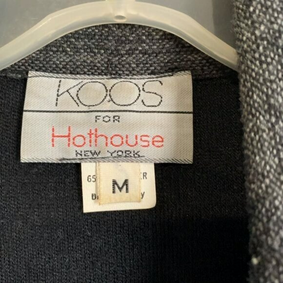 Koos Van Den Akker Hothouse 80s Art to Wear Dress M Gray Patchwork Avant Garde - Picture 4 of 9